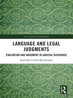cover image of Language and Legal Judgments